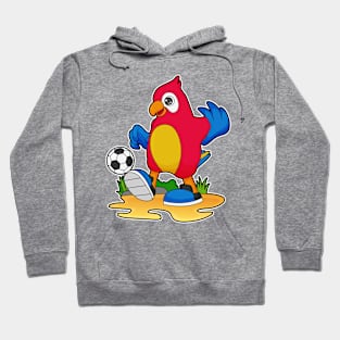 Parrot as Soccer player with Soccer Hoodie